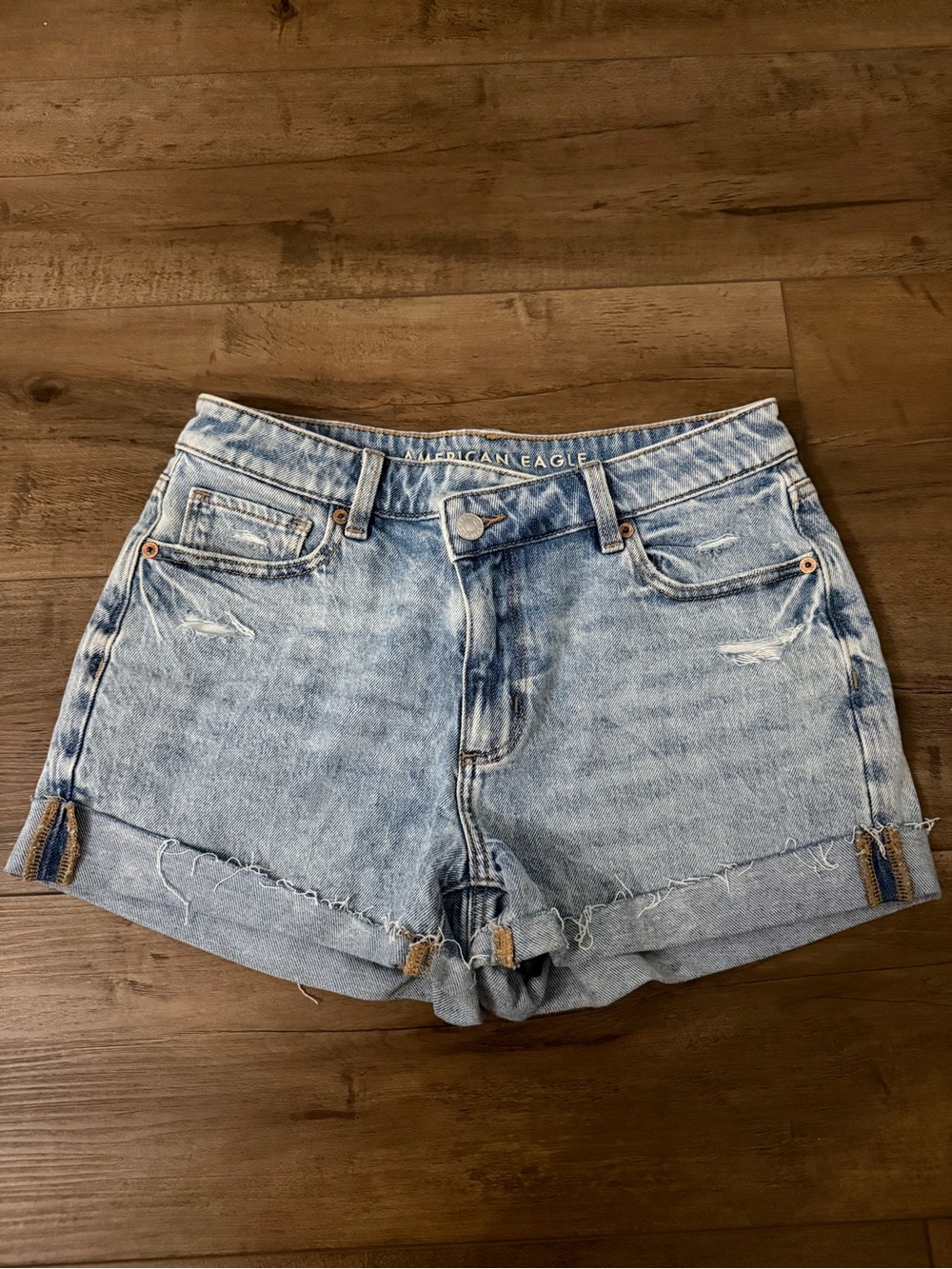 American Eagle Light Wash Denim Shorts
